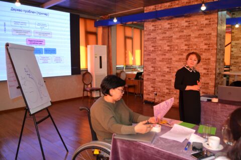 Члены национальной сети «Жаңырык» проходят тренинг по написанию проектных заявок